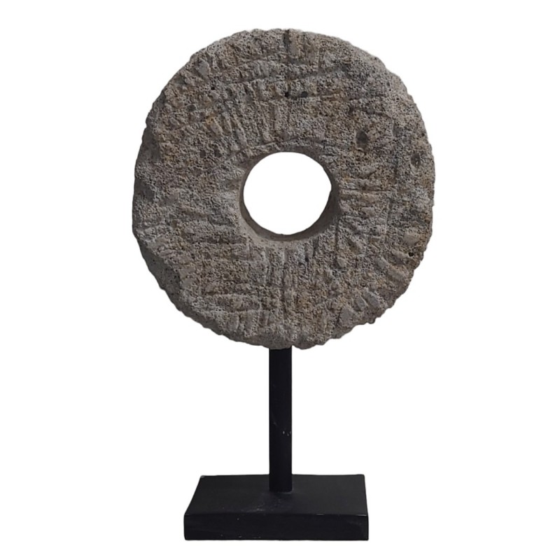 COIN ON STAND SOAP STONE NATURAL 35 - STATUES